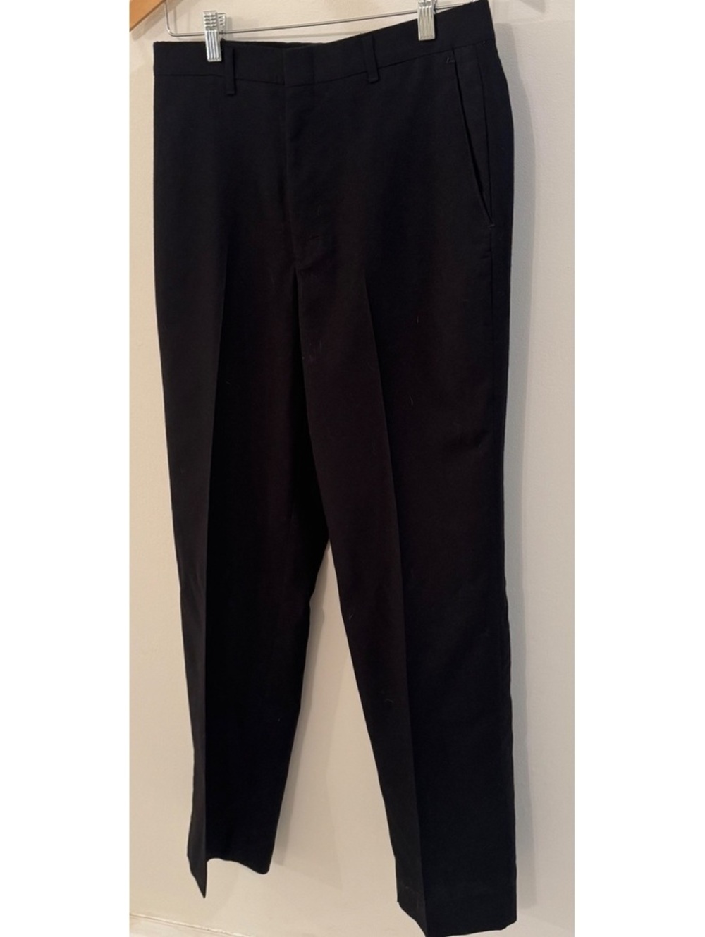 Men's Haggar Black Dress Pants Size 31x32 Wool Blend